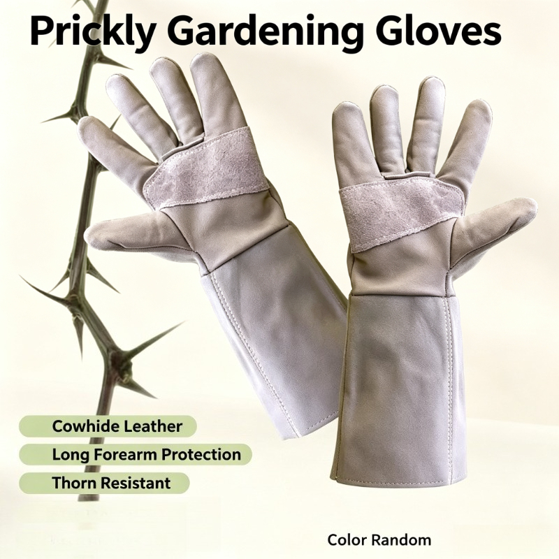 Gardening Gloves Thorn Proof Leather - Professional Cowhide Anti Thorn Gardening Gloves