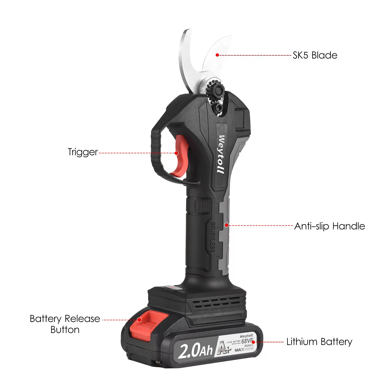 21V Brushless Cordless Electri - Cordless Electric Pruning Shears 30Mm recension och pris