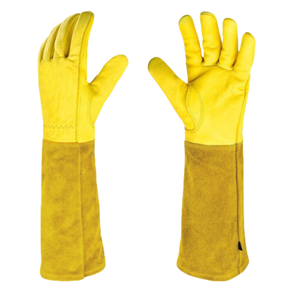 1 Pair Long Thorn Proof Garden - Gardening Gloves Thorn Proof Leather recension och pris