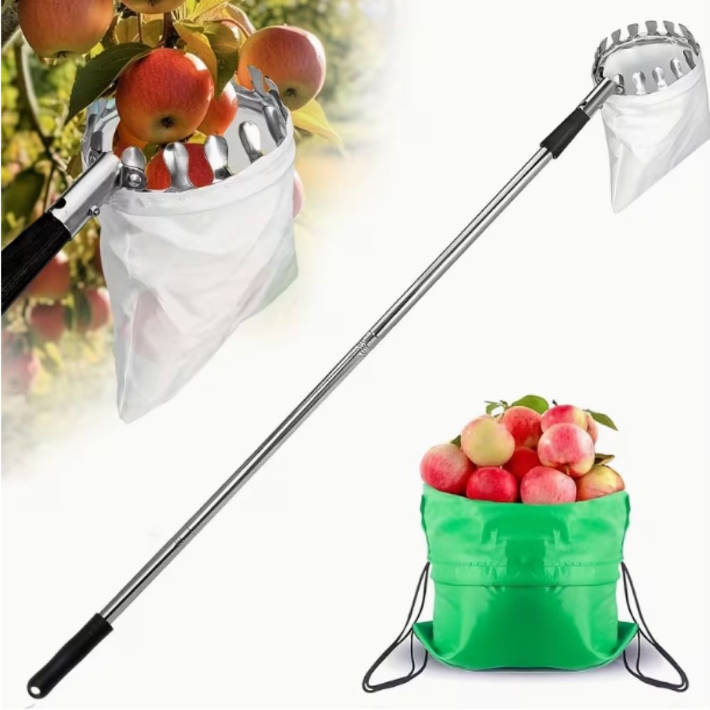 Stainless Steel Fruit Picker M - Fruit Picker Basket Telescopic Pole recension och pris