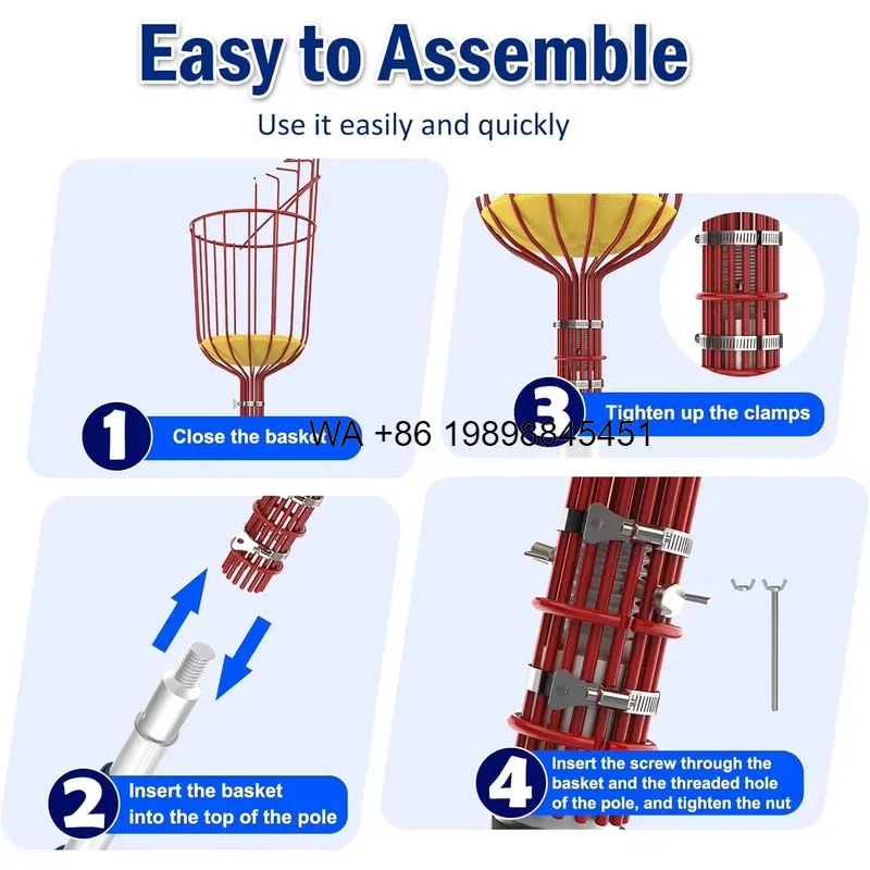 Wmwmnu 20FT Telescopic Fruit P - Fruit Picker Basket Telescopic Pole recension och pris