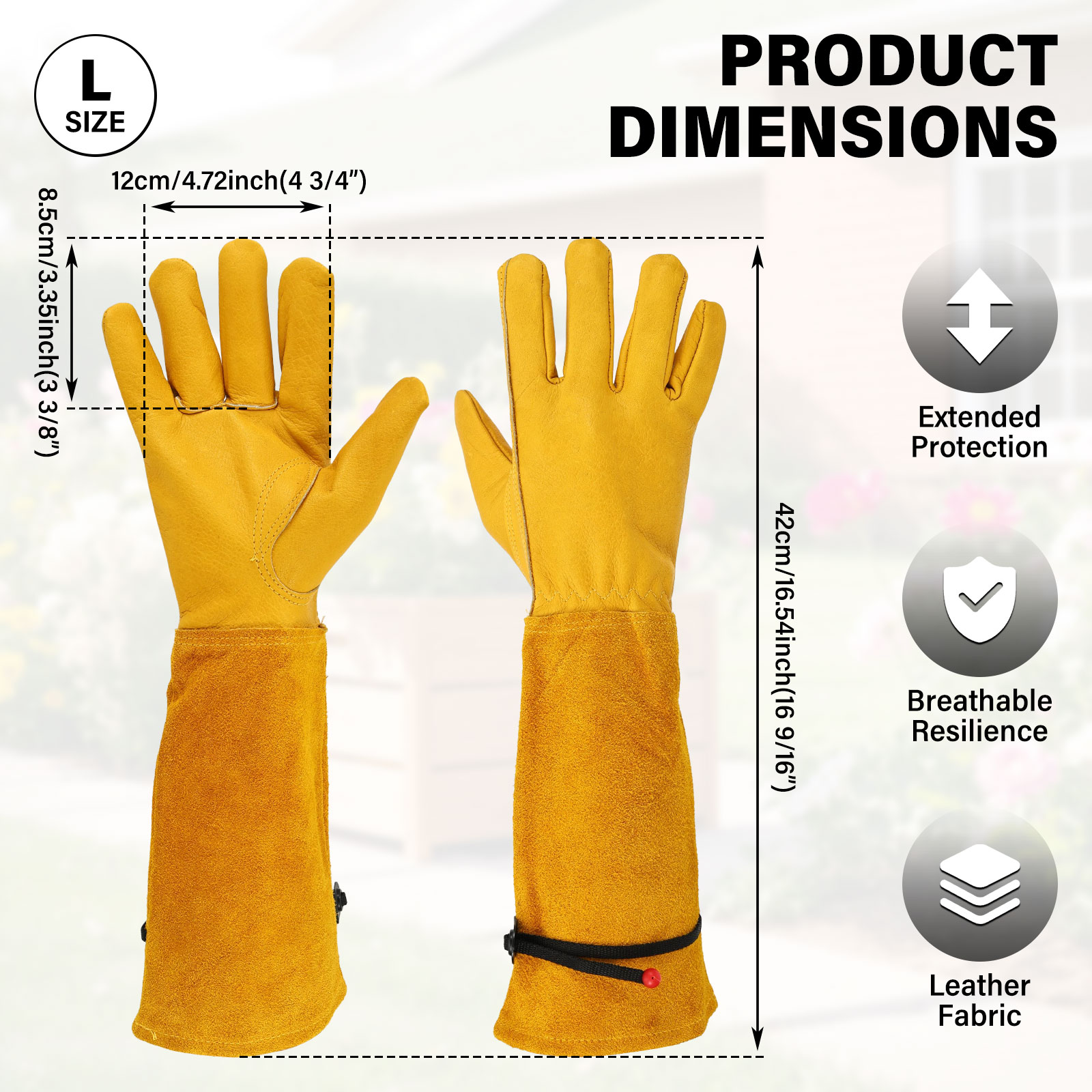 Long Gardening Gloves Adjustab - Gardening Gloves Thorn Proof Leather recension och pris
