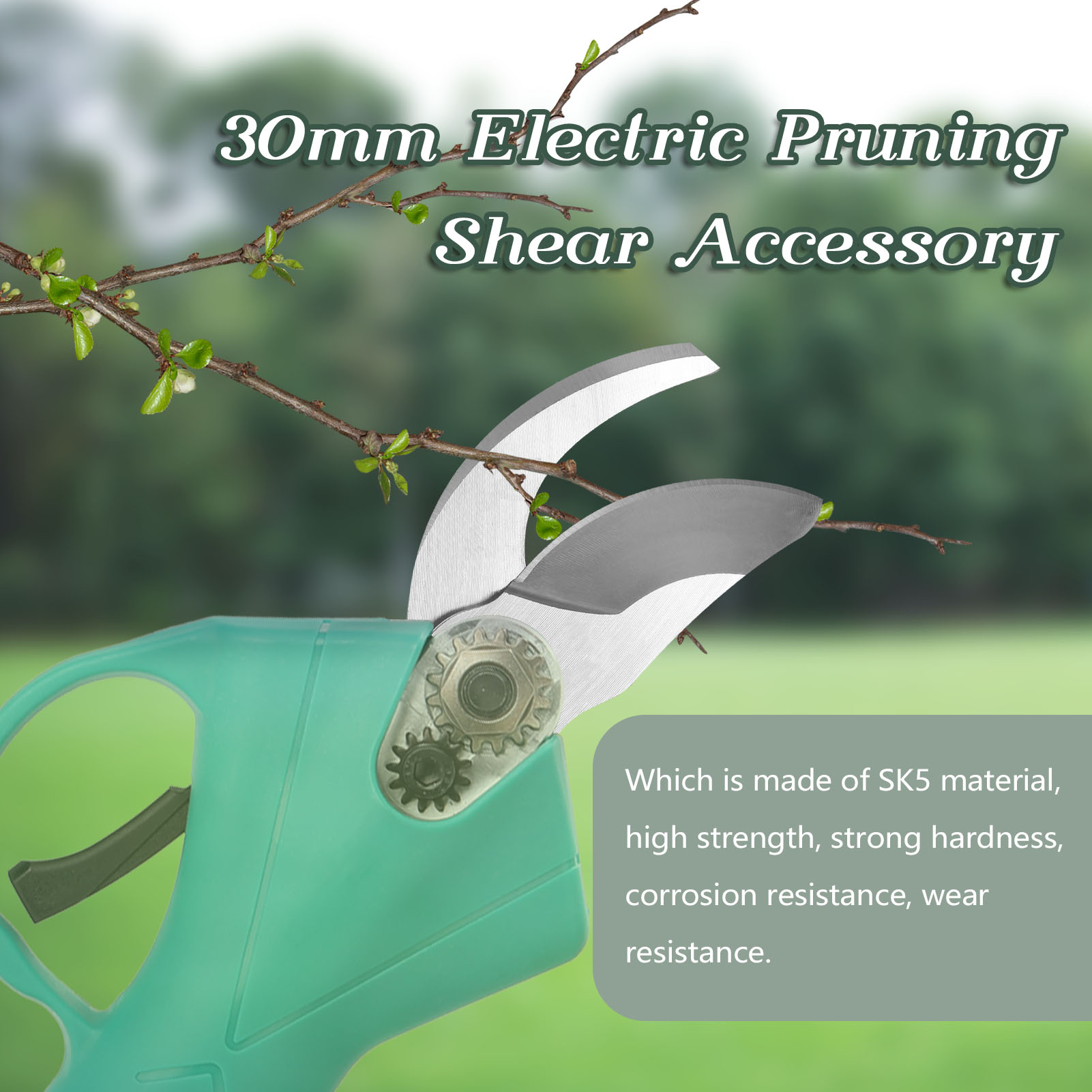 30 mm SK5 Alloy Steel Titanium - Cordless Electric Pruning Shears 30Mm recension och pris