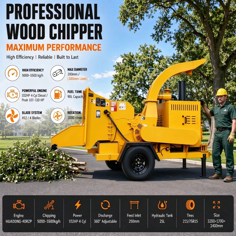 High Efficiency Wood Crusher D - Garden Branch Shredder Wood Chipper recension och pris