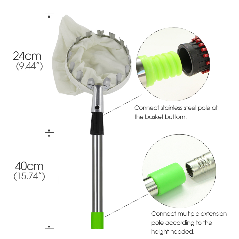 Garden Basket Fruit Picker Hea - Fruit Picker Basket Telescopic Pole recension och pris