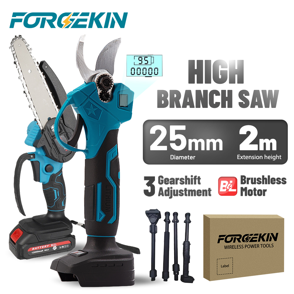 FORGEKIN Brushless Telescoping - Electric Pruner With Extension Pole recension och pris