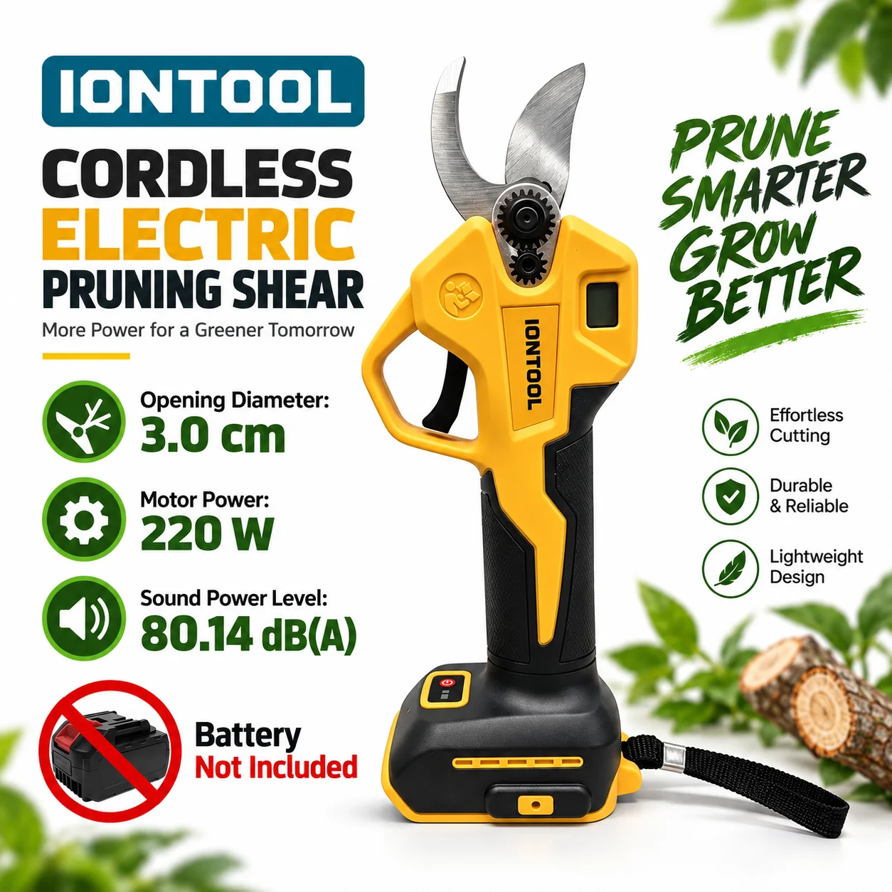 IONTOOL Cordless Electric Prun - Cordless Electric Pruning Shears 30Mm recension och pris
