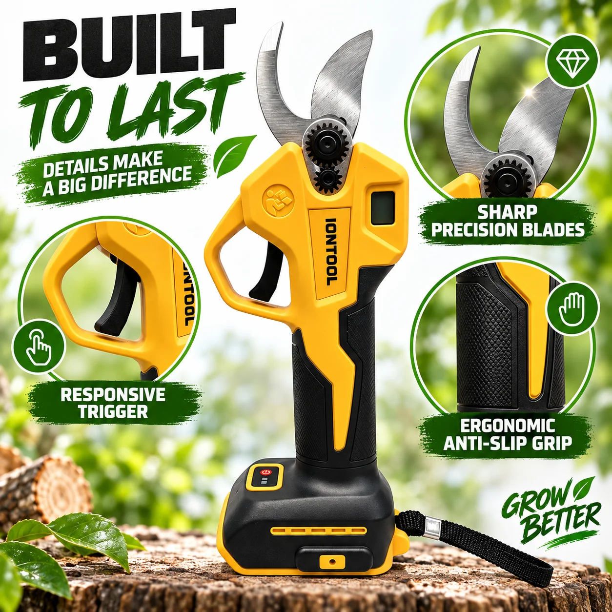 IONTOOL Cordless Electric Prun - Cordless Electric Pruning Shears 30Mm recension och pris