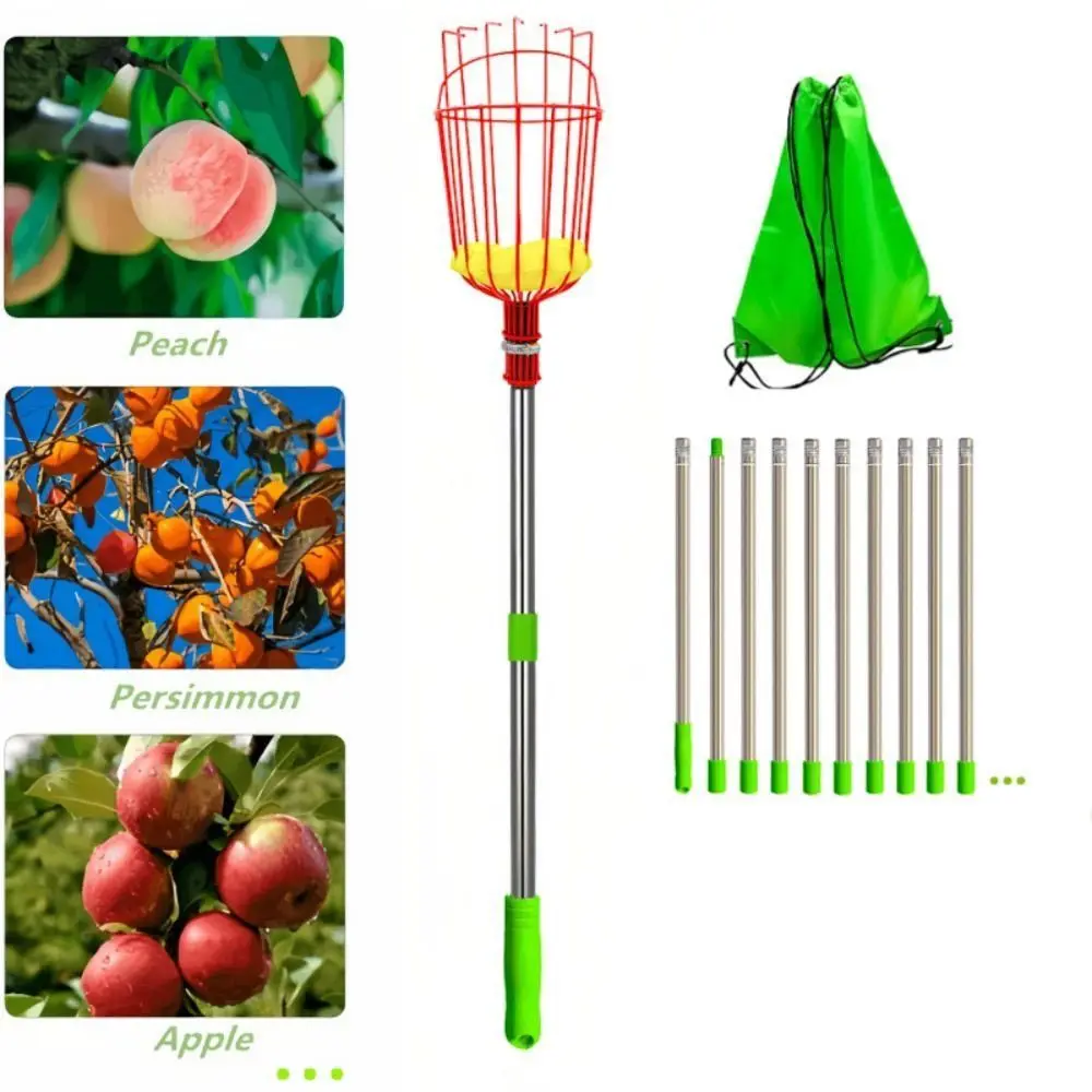 with Basket Fruit Picker Pole  - Fruit Picker Basket Telescopic Pole recension och pris
