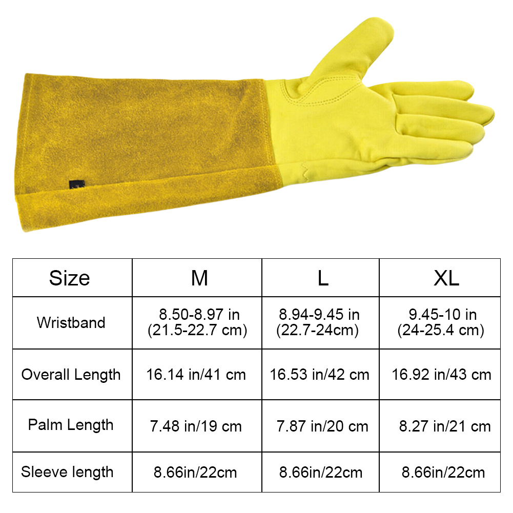 1 Pair Long Thorn Proof Garden - Gardening Gloves Thorn Proof Leather recension och pris