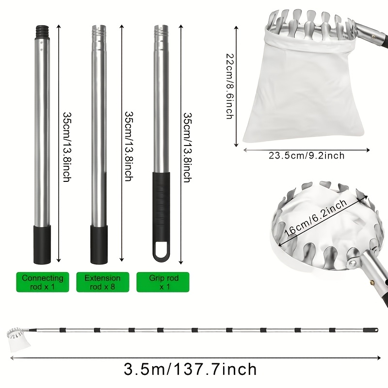 12ft Adjustable Fruit Picker P - Fruit Picker Basket Telescopic Pole recension och pris