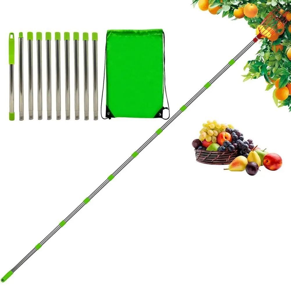with Basket Fruit Picker Pole  - Fruit Picker Basket Telescopic Pole recension och pris