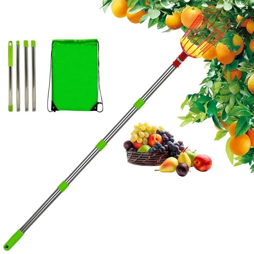 with Basket Fruit Picker Pole  - Fruit Picker Basket Telescopic Pole recension och pris