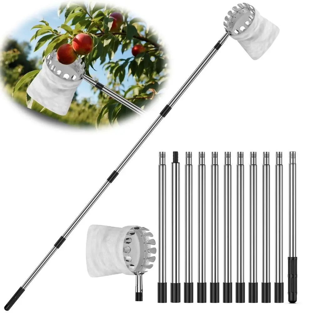 Stainless Steel Fruit Picker M - Fruit Picker Basket Telescopic Pole recension och pris