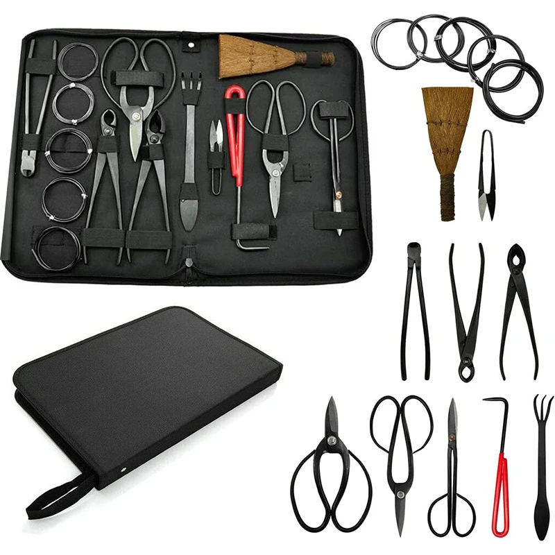 Gardening Bonsai Tool Sets 15p - Bonsai Tool Set Stainless Carbon Steel recension och pris