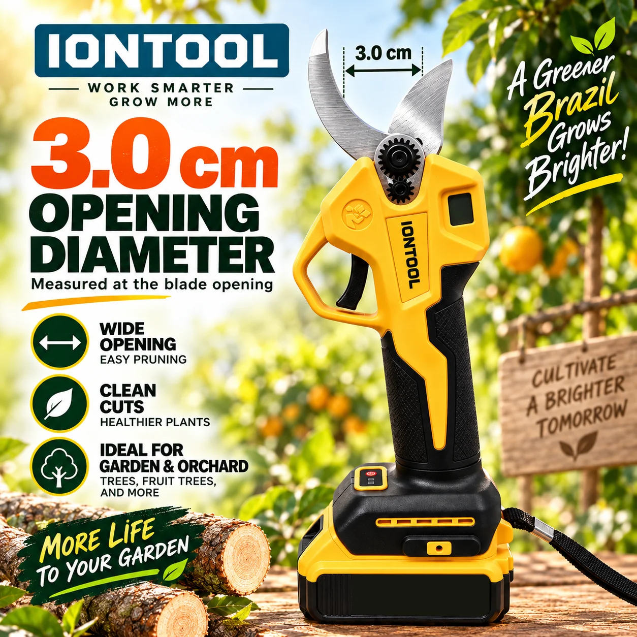 IONTOOL Cordless Electric Prun - Cordless Electric Pruning Shears 30Mm recension och pris