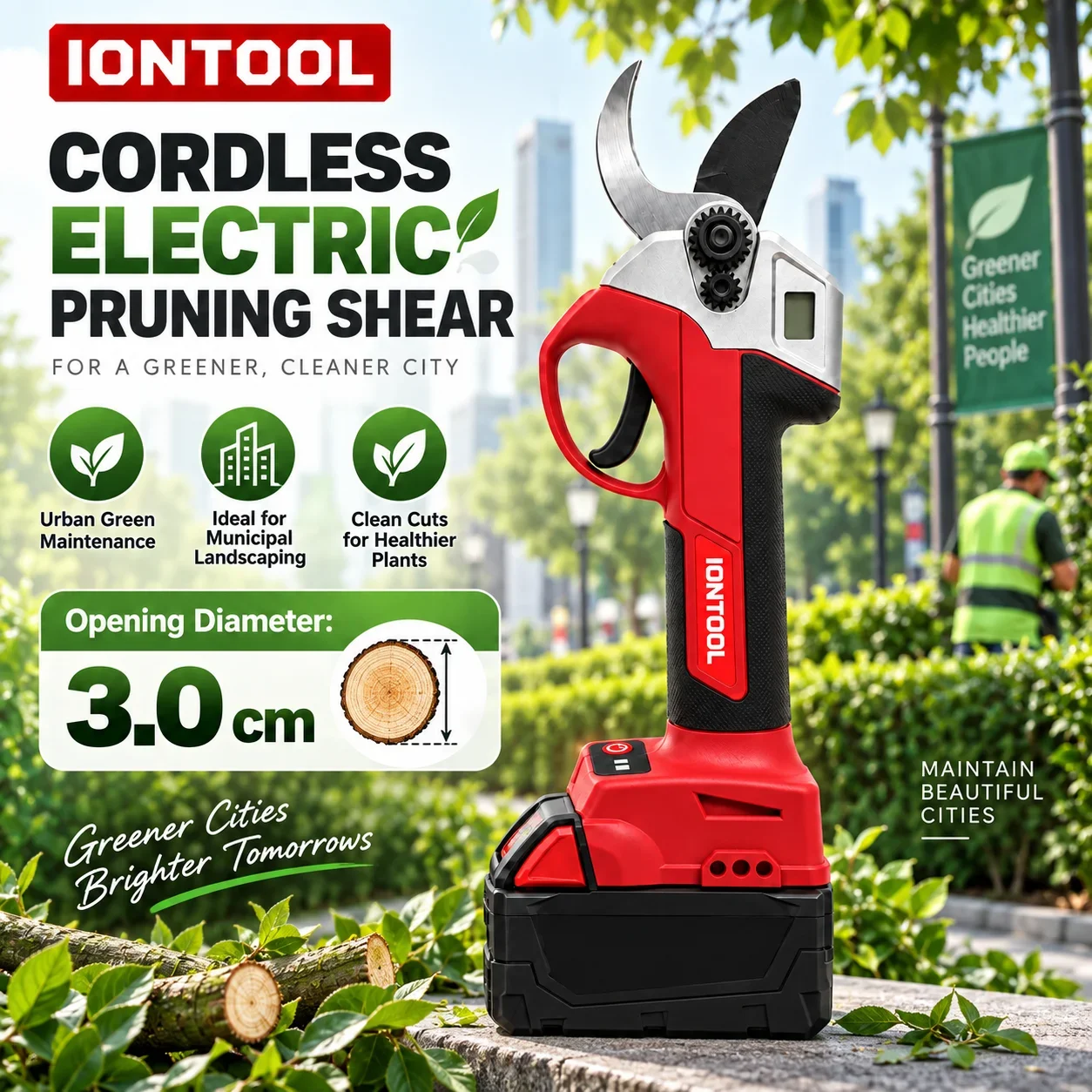 IONTOOL Cordless Electric Prun - Cordless Electric Pruning Shears 30Mm recension och pris