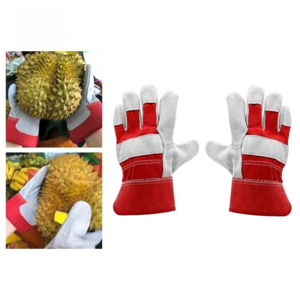 Cowhide Leather Gardening Glov - Gardening Gloves Thorn Proof Leather recension och pris