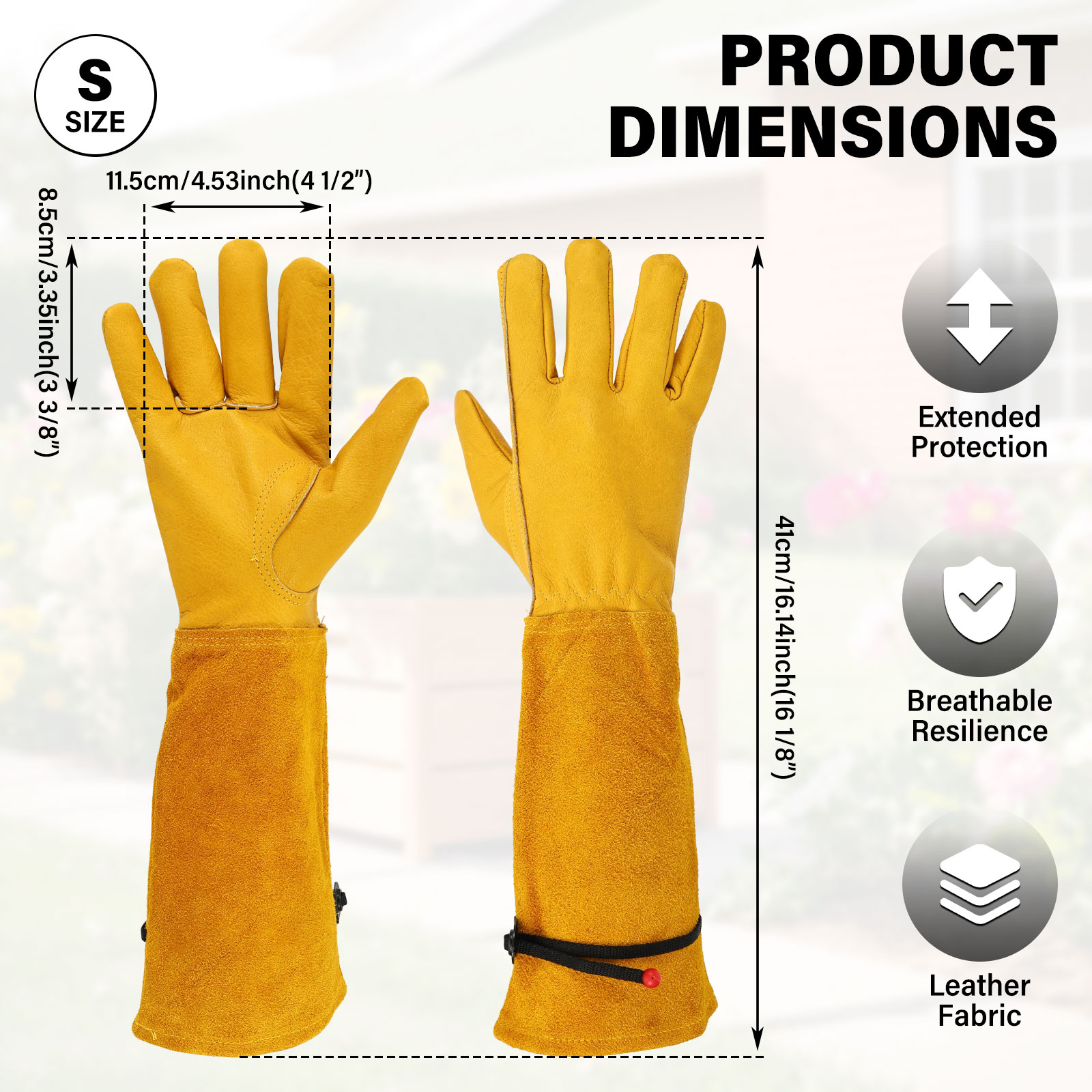 Long Gardening Gloves Leather  - Gardening Gloves Thorn Proof Leather recension och pris