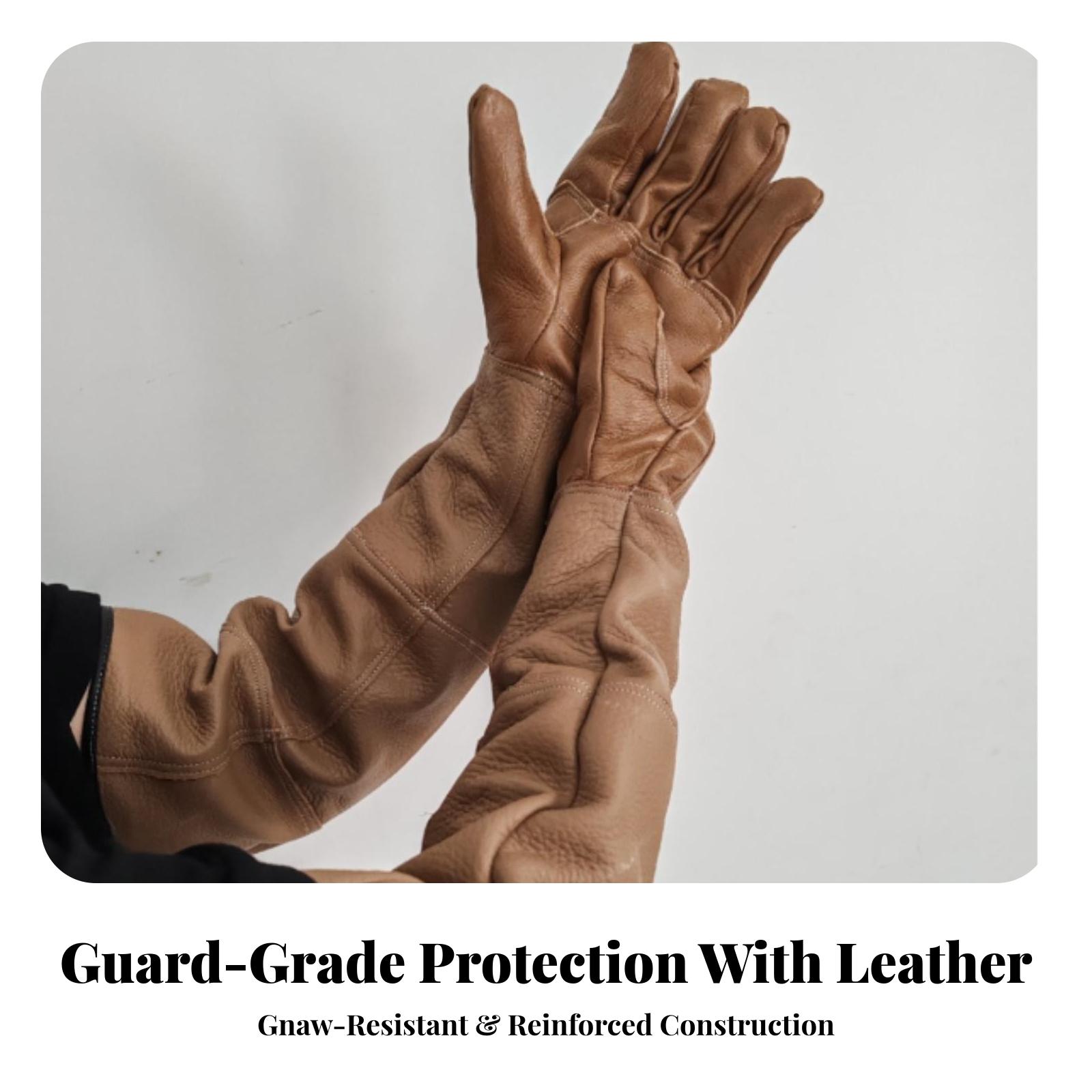 Heavy Duty Long Cuff Cowhide W - Gardening Gloves Thorn Proof Leather recension och pris
