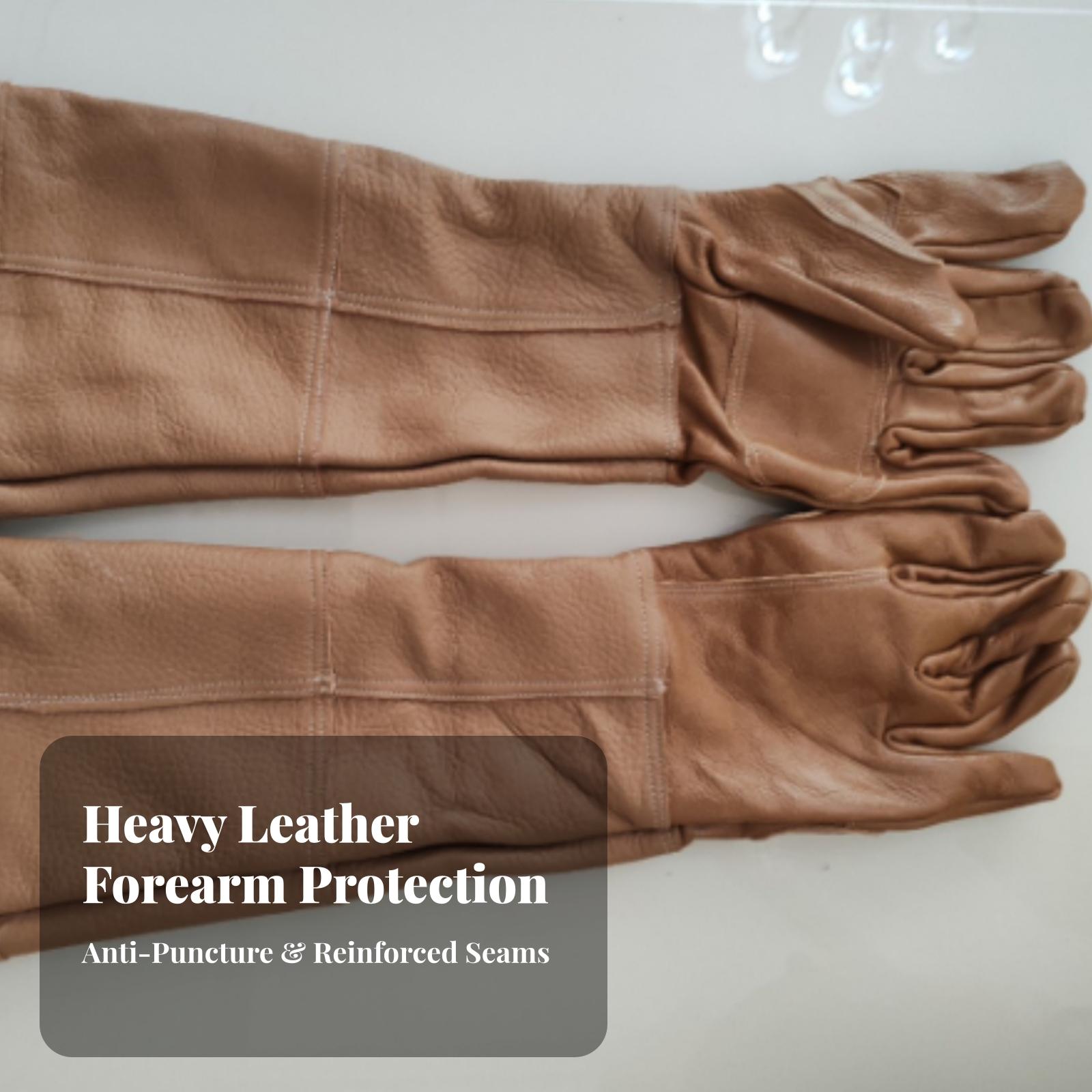 Heavy Duty Long Cuff Cowhide W - Gardening Gloves Thorn Proof Leather recension och pris