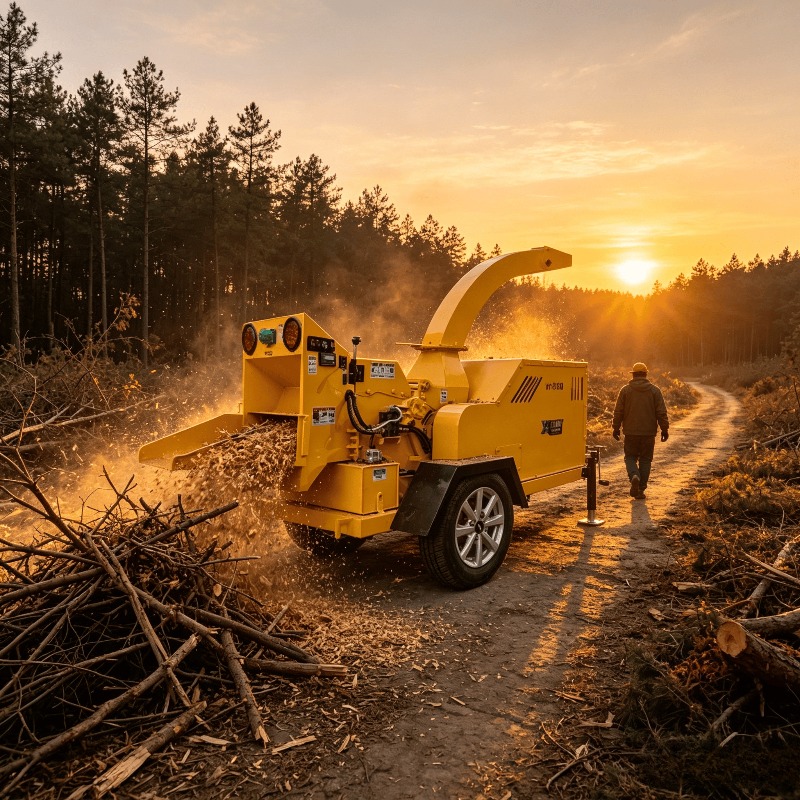 1T/H Mini Wood Chipper Crusher - Garden Branch Shredder Wood Chipper recension och pris