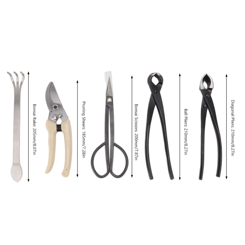 5Pcs Bonsai Tool Set Kit Carbo - Bonsai Tool Set Stainless Carbon Steel recension och pris