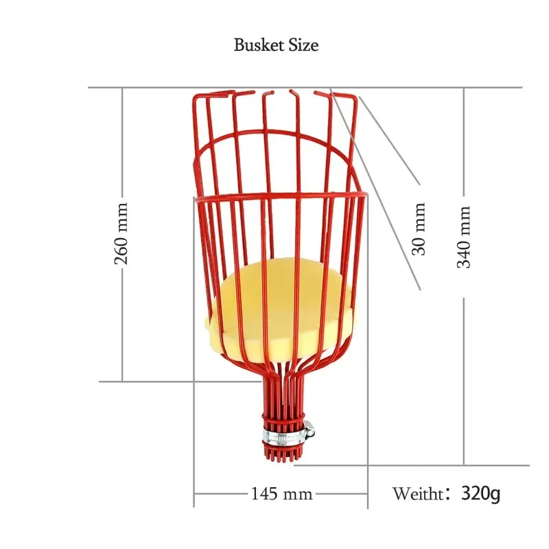 2026 Latest Fruit Picker Pole  - Fruit Picker Basket Telescopic Pole recension och pris