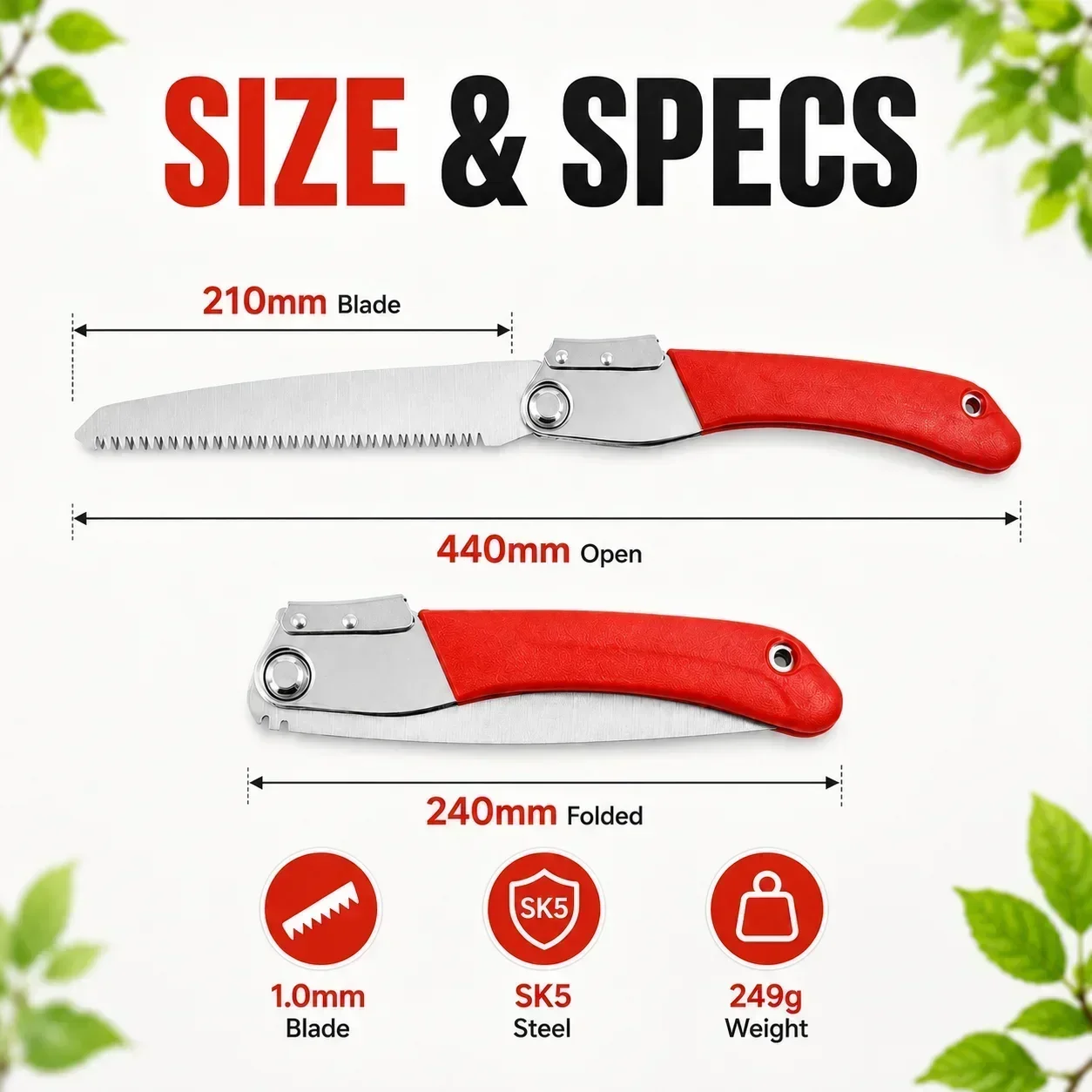Folding Pruning Saw 210mm SK5  - Pruning Saw Folding Hand Saw Tree recension och pris